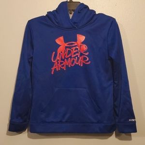 Underarmour Hoodie size YXL Blue pink gray